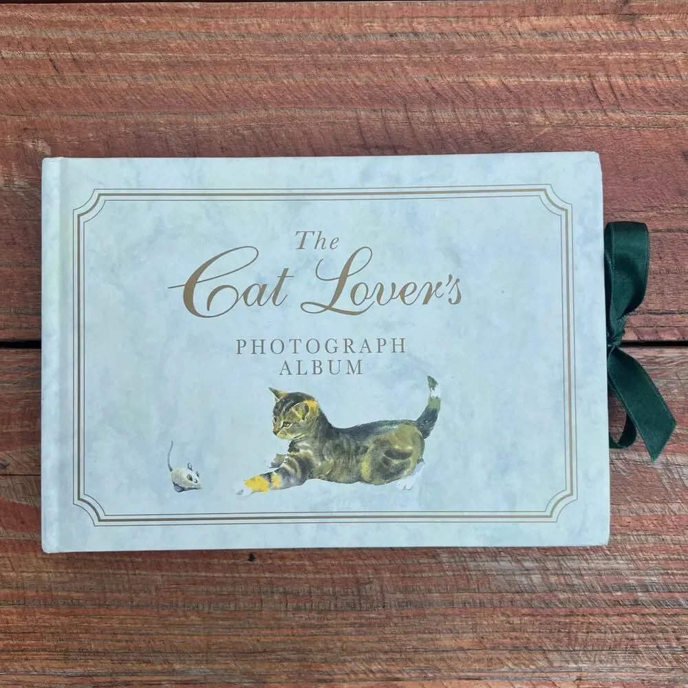Vintage Cat Lover’s Photo Album 1996 Watercolor Feline Keepsake Book Unused Gift